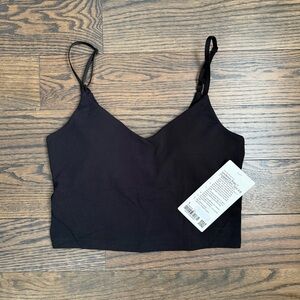 NWT lululemon align cropped cami tank top *light support a/b size 8 black